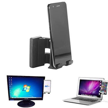 Imagem de Xcivi Suporte de clipe para celular inteligente para monitor de mesa e suporte de tela lateral para tela dupla – conecte seu celular ao seu monitor e laptop tão fácil