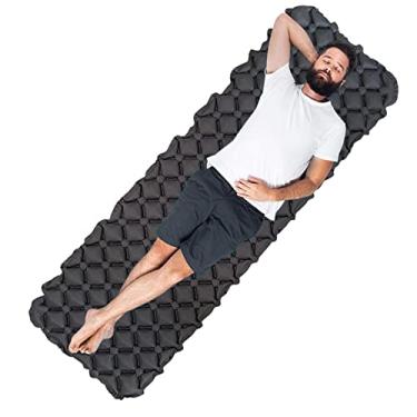 Imagem de Almofada de dormir auto-inflável,Almofada de dormir Esteira de dormir inflável ultraleve - Almofada de dormir inflável para camping, 75 * 22 * ​​2,3 polegadas, bomba embutida, caminhada final Aelevate