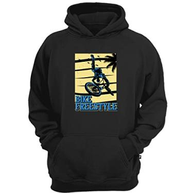 Imagem de Casaco moletom bike freestyle bmx esporte bicicleta moda rua Cor:Preto;Tamanho:GG