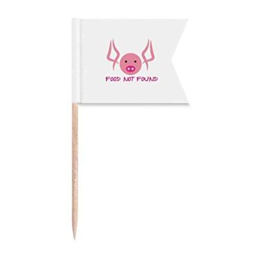 Imagem de Orelhas de porco gordo Art Deco presente moda bandeiras de palito de dente marcando para festa bolo comida prato de queijo