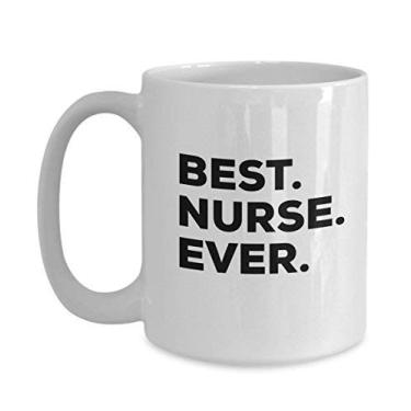 Imagem de Caneca Best Nurse Ever – Caneca de café – Ideia divertida de presente para enfermeiros – Lindo presente de formatura – Mordaça temática – Aposentadoria do mundo – Super ótima