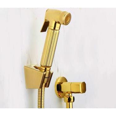 Imagem de Ducha Higiênica Dourada Luxo Completa Banheiro Lavabo - Xoxo