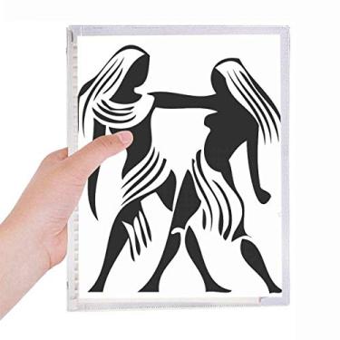 Imagem de Caderno Constellation Gêmeos com signo do zodíaco Folhas Soltas Diário Recarregável Papelaria