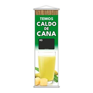 Imagem de Banner Temos Caldo de Cana Bebida Preço Lona 100x30cm