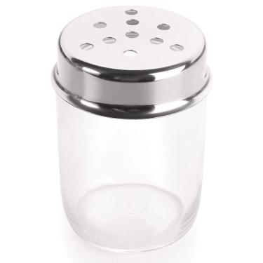 Imagem de Porta Orégano ou Queijo Forma em Vidro e Aço Inox