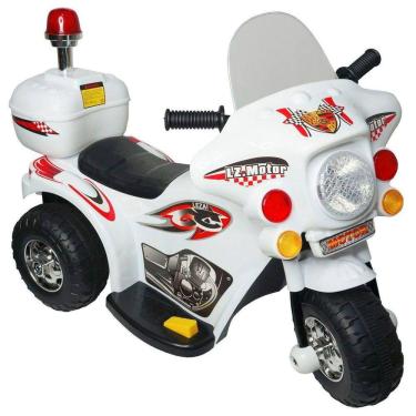 Imagem de Mini Moto Elétrica Infantil Triciclo Criança Bateria Recarregável 6V Importway BW002 Polícia Bivolt