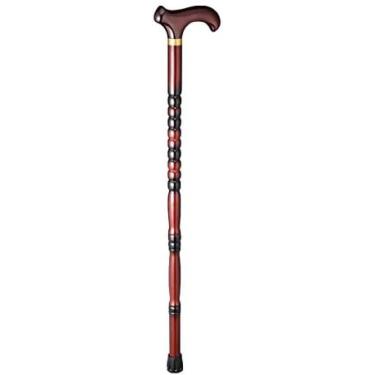 Imagem de Bengala De Madeira Feita À Mão Com Base De Borracha Antiderrapante, Bengalas De Faia Ajustáveis ​​com Alça De Pulso, Muletas, Corrimão Para Homens E Mulheres Na Moda,Estilo 4,95cm,Bonny369