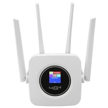 Imagem de Roteador 4G WiFi, Roteador Sem Fio 4G LTE Profissional 4 Antenas de Longo Alcance 300Mbps para Casa (Plugue dos EUA)