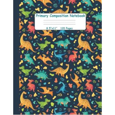 Imagem de Primary Composition Notebook Dinosaur: Dotted Midline and Picture Space, Grades K-2 School Exercise Book, 120 Story Pages (Primary Composition Notebooks)