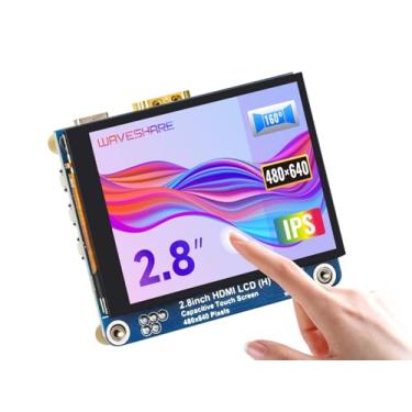 Imagem de Waveshare 2.8inch HDMI IPS LCD Display (H)480×640 Resolution Adjustable Brightness Optical Bonding Screen Supports all versions of Raspberry Pi and Windows 11/10 / 8.1/8 / 7