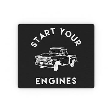 Imagem de Camiseta Start Your Engines Mechanic | Presente para Mecânico | Presente para Amantes de Carro | Camiseta Moderna Retangular Mouse Pad 20 cm x 19 cm / Retângulo