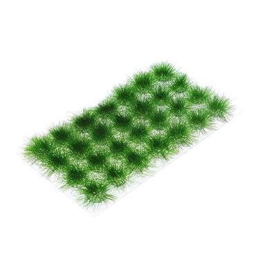 Imagem de VANZACK 2 Caixas grama artificial mini plantas tapete de flores plantas artificiais plantar grama de flores falsas simulação de construção de grama tons de terra casa de boneca Jardim zen