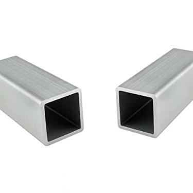 Imagem de Mssoomm Tubo quadrado de alumínio 80 mm x 80 mm x 20,47 polegadas / 520 mm Comprimento Espessura da parede 1,4 mm Pacote com 2, 6061 Tubo reto sem costura 2 peças