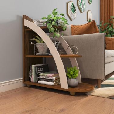 Imagem de Mesa de Apoio Andes Artely - Cedro/Off White