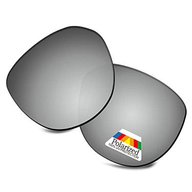 Imagem de Bwake Lentes de reposição para óculos de sol Oakley Latch Key L - Prata acetinada polarizada