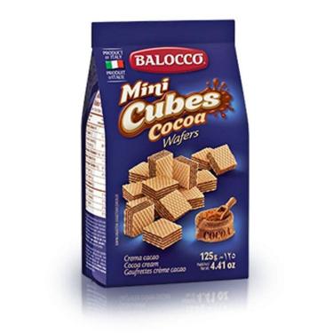 Imagem de Biscoito Wafer Cocoa Balocco Mini Cubo Chocolate 125G