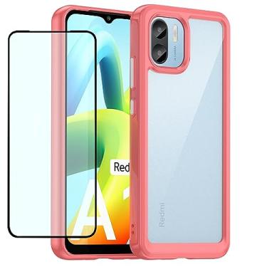Imagem de GTBDEKI Capa transparente para Redmi A1 Plus, capa para Redmi A1+/Redmi A2 Plus/Poco C51/Poco C50 com protetor de tela, policarbonato rígido transparente à prova de choque + capa protetora de TPU para