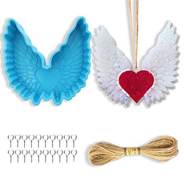 Imagem de Molde Wing Freshie, molde de silicone Rifanda Car Freshie para contas aromáticas, freshies de carro, molde de gesso de cera de cera de sabão para artesanato de resina epóxi DIY, decoração de casa de