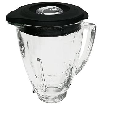 Imagem de Liquidificador de vidro com tampa de pote e jarro, compatível com liquidificador Oster Classic Series Oster Classic Series Osterizer GALAXIE (grama, pote redondo de 6 xícaras)