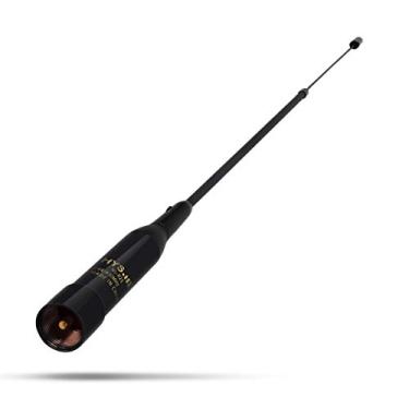 Imagem de HYS Antena telescópica macia macho UHF VHF 137-174/180-260/400-480MHz 100W 50.8 cm 2.15dBi/5.2dBi PL-259 UHF para Yaesu Kenwood Motorola Táxi Ônibus veículo amador amador transceptor de rádio móvel