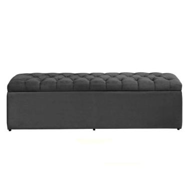 Imagem de Báu Calçadeira Sapateira Dubai 1,58 Mt-suede Cinza
