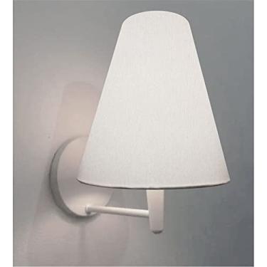 Imagem de Arandela Cone Retro Parede Cúpula Tecido, Vivare Iluminação, Arandela Parede2007 BRBR, Branco, Média