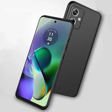 Imagem de Capa Capinha Slim Fosca Aveludada Luxo Para Motorola Moto G54 (PRETO)