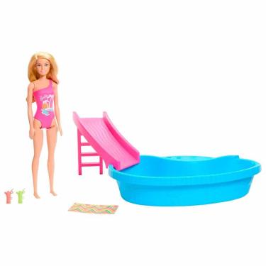 Imagem de Conjunto e Boneca - Barbie Dreamhouse - Piscina Glam - Mattel