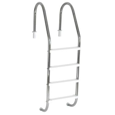 Imagem de Escada para Piscina Tradicional 2" em Aço Inox 4 Degraus Anatômicos em ABS - Sodramar