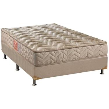 Imagem de  Cama Box Casal: Colchão Espuma D33 Paropas Pasquale + Base CRC Suede Clean(138x188)