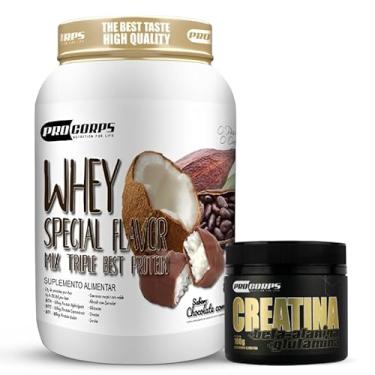 Imagem de Kit Whey Special Flavor 840g 3W Best Protein + Creatina Beta Alanina e Glutamina 100g (840g, Chocolate com Coco)