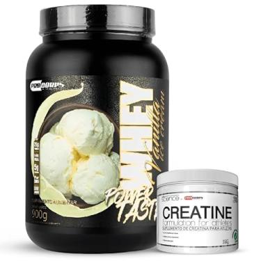 Imagem de Kit Pro Corps Whey 3W Power Taste 900g + Creatina Pura 200g (900g, Sorvete de Baunilha)