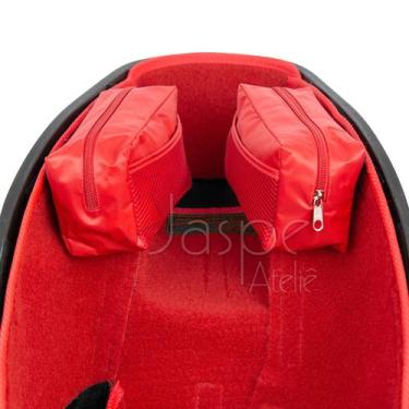 Imagem de Forração Honda Pcx 150 Forro Premium Baú 16 17 18 Vermelho - Jaspe Ate