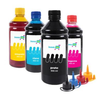 Imagem de Kit 4 Tintas compatível para Impressora L455 500ml Inova Ink
