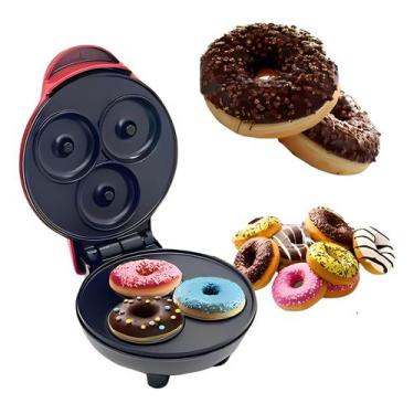 Imagem de Mini Máquina Elétrica De Fazer Rosquinhas Donuts 3 Furos 110V - ZEM