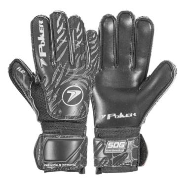 Imagem de Poker, Luva Futebol Campo Semi Prof Multiterreno Champion 8 Poker Cor:Preto;Tamanho:10