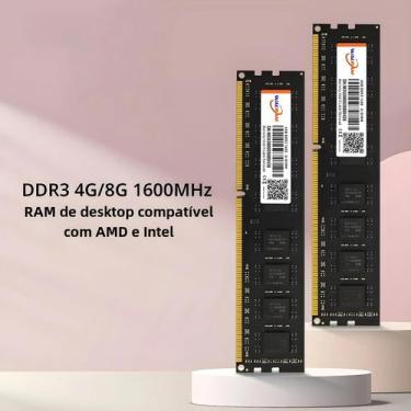 Imagem de Memória RAM DDR3 8GB 1600MHz - PC3-12800 - 240-Pin - Walram, DDR3 4G 1