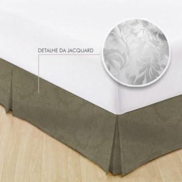 Imagem de Saia Para Cama Box Queen  Jacquard Admirare, Safira