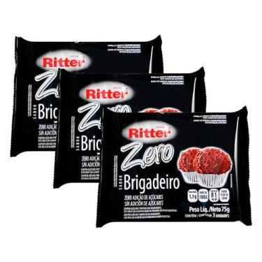 Imagem de Kit 3 Barra de Cereais Ritter Brigadeiro Zero Adição de Açúcar com 3 U