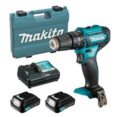 Imagem de Parafusadeira Furadeira de Impacto HP333DWYX3 Makita com 2 Bat Carreg 