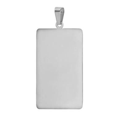 Imagem de Pingente Aço Placa Retangular Lisa 50x29mm - Convex