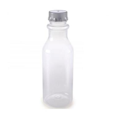 Imagem de Garrafinha de Água Infantil 500 ML Escolar Plasútil, Lisa Tampa Cinza