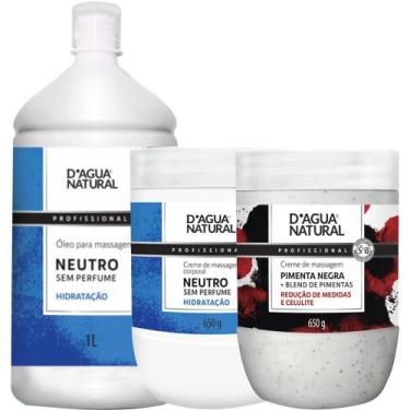 Imagem de Kit corporal massoterapia eletroterapia neutro pimenta negra - D'agua 