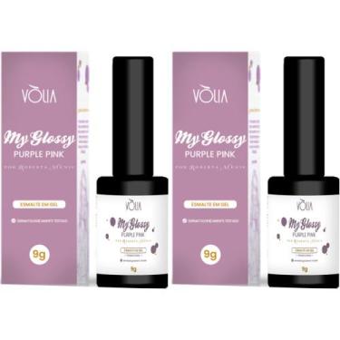 Imagem de 2UN Esmalte Em Gel My Glossy Purple Pink 9g Volia
