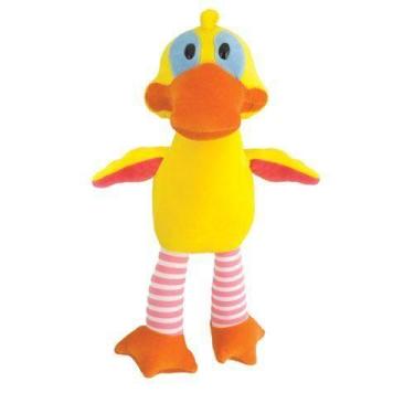 Imagem de Pato de Pelúcia Amarelo e Rosa 37 cm Antialérgico - CTX