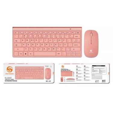 Imagem de Teclado e Mouse Óptico Adaptador Usb Sem Fio 2.4ghz Wireless Para Pc N