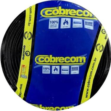 Imagem de Fio Cabo Cabinho Flexível 4mm 100 metros - Cobrecom, Preto