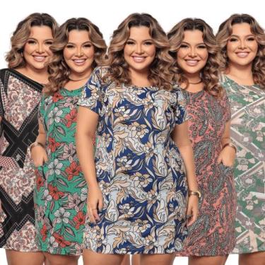 Imagem de Kit 5 Vestido Plus Size com Bolso - Felicity