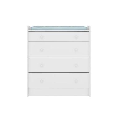 Imagem de Cômoda Infantil Pirulito c/ suporte p/ Trocador Branco - Mercado dos M