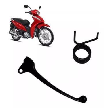 Imagem de Kit Manete Preto Freio Lona (Cbs) + Mola Do Retorno-Biz110I - Arbyn